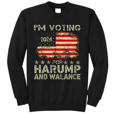 Harump Wallace 2024 Harris Trump Walz Vance Sweatshirt