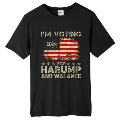 Harump Wallace 2024 Harris Trump Walz Vance Tall Fusion ChromaSoft Performance T-Shirt