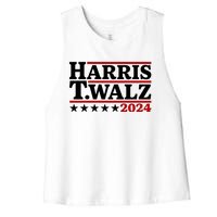 Harris Walz 2024 Funny Harris Walz Women's Racerback Cropped Tank