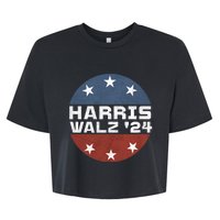 Harris Walz 2024 Campaign For President Patriotic Kamala Bella+Canvas Jersey Crop Tee