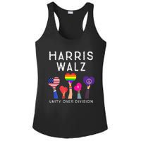 Harris Waltz 2024 Unity Over Division Kamala Harris Tim Walz Ladies PosiCharge Competitor Racerback Tank