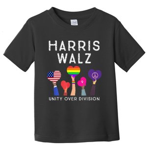 Harris Waltz 2024 Unity Over Division Kamala Harris Tim Walz Toddler T-Shirt