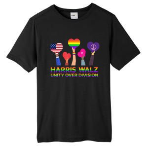 Harris Waltz 2024 Unity Over Division Kamala Harris Tim Walz Tall Fusion ChromaSoft Performance T-Shirt