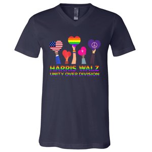 Harris Waltz 2024 Unity Over Division Kamala Harris Tim Walz V-Neck T-Shirt