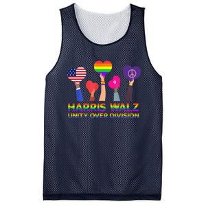 Harris Waltz 2024 Unity Over Division Kamala Harris Tim Walz Mesh Reversible Basketball Jersey Tank