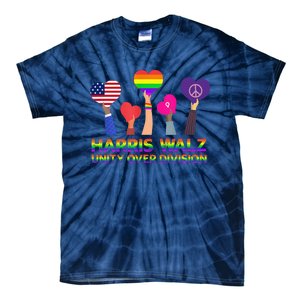 Harris Waltz 2024 Unity Over Division Kamala Harris Tim Walz Tie-Dye T-Shirt