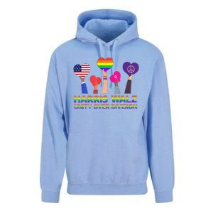 Harris Waltz 2024 Unity Over Division Kamala Harris Tim Walz Unisex Surf Hoodie