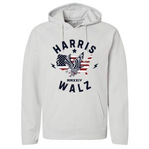 Harris Walz 2024 Kamala Rally Performance Fleece Hoodie