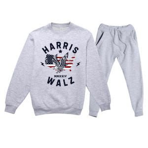 Harris Walz 2024 Kamala Rally Premium Crewneck Sweatsuit Set