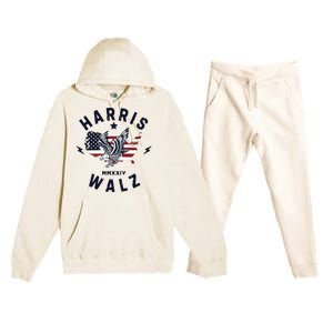 Harris Walz 2024 Kamala Rally Premium Hooded Sweatsuit Set