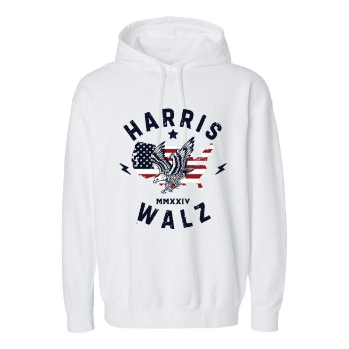 Harris Walz 2024 Kamala Rally Garment-Dyed Fleece Hoodie