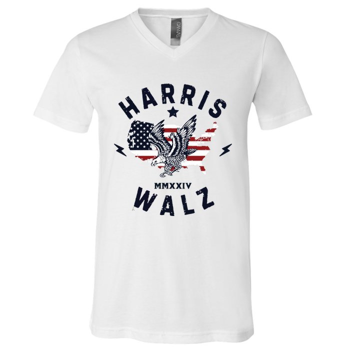 Harris Walz 2024 Kamala Rally V-Neck T-Shirt