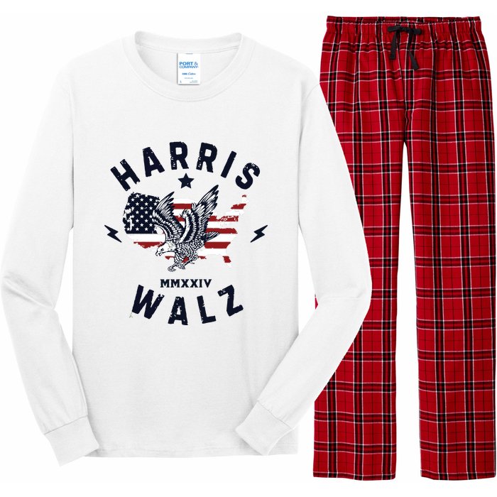 Harris Walz 2024 Kamala Rally Long Sleeve Pajama Set