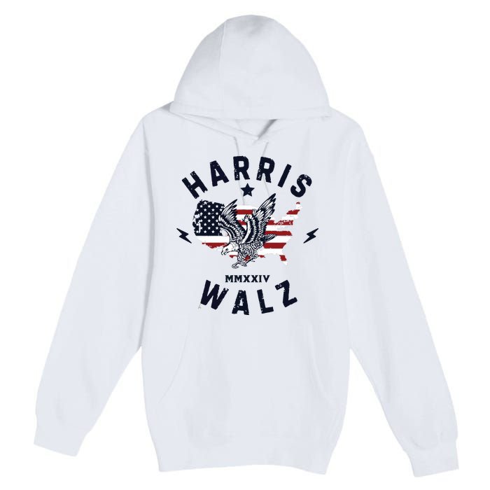 Harris Walz 2024 Kamala Rally Premium Pullover Hoodie