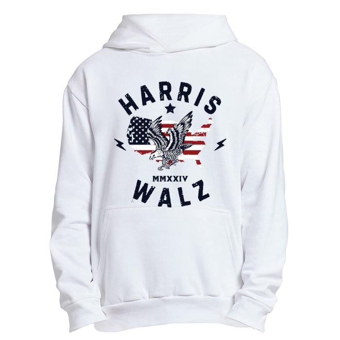 Harris Walz 2024 Kamala Rally Urban Pullover Hoodie