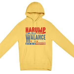 Harump Wallace 2024 Harris Trump Walz Vance Funny Premium Pullover Hoodie