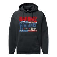 Harump Wallace 2024 Harris Trump Walz Vance Funny Performance Fleece Hoodie