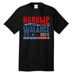 Harump Wallace 2024 Harris Trump Walz Vance Funny Tall T-Shirt