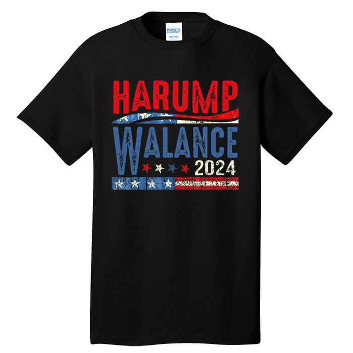 Harump Wallace 2024 Harris Trump Walz Vance Funny Tall T-Shirt