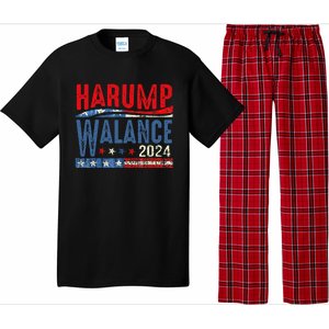 Harump Wallace 2024 Harris Trump Walz Vance Funny Pajama Set