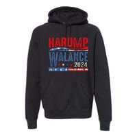 Harump Wallace 2024 Harris Trump Walz Vance Funny Premium Hoodie