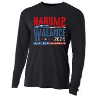 Harump Wallace 2024 Harris Trump Walz Vance Funny Cooling Performance Long Sleeve Crew