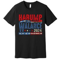 Harump Wallace 2024 Harris Trump Walz Vance Funny Premium T-Shirt