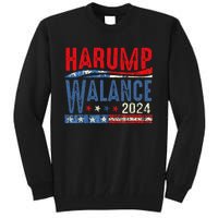 Harump Wallace 2024 Harris Trump Walz Vance Funny Tall Sweatshirt