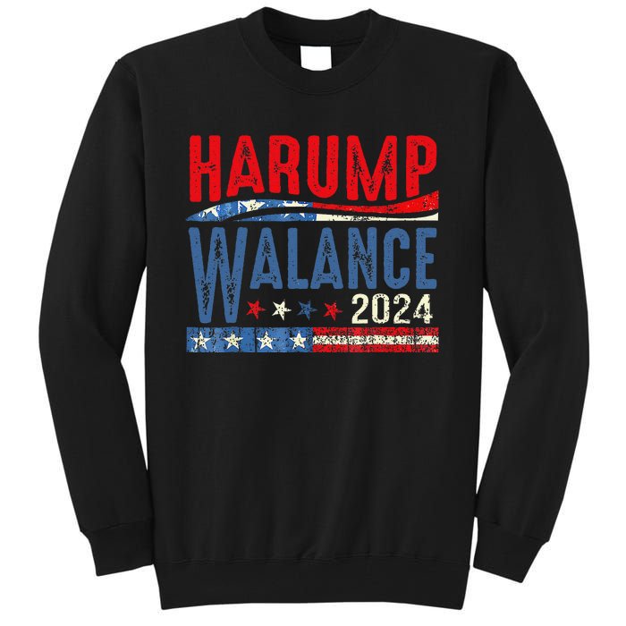 Harump Wallace 2024 Harris Trump Walz Vance Funny Tall Sweatshirt