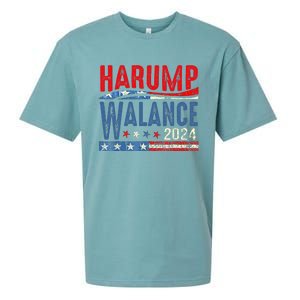 Harump Wallace 2024 Harris Trump Walz Vance Funny Sueded Cloud Jersey T-Shirt