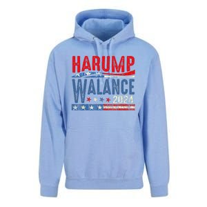 Harump Wallace 2024 Harris Trump Walz Vance Funny Unisex Surf Hoodie