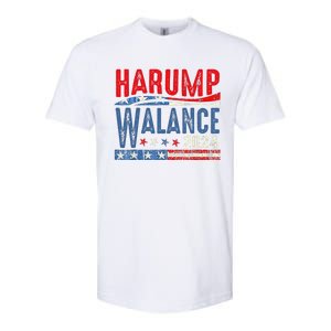 Harump Wallace 2024 Harris Trump Walz Vance Funny Softstyle CVC T-Shirt