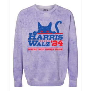 Harris Walz 2024 WeRe Not Going Back Vote Kamala Election Meaningful Gift Colorblast Crewneck Sweatshirt