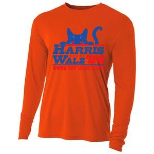 Harris Walz 2024 WeRe Not Going Back Vote Kamala Election Meaningful Gift Cooling Performance Long Sleeve Crew