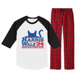 Harris Walz 2024 WeRe Not Going Back Vote Kamala Election Meaningful Gift Raglan Sleeve Pajama Set