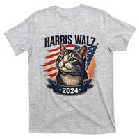 Harris Walz 2024 Funny Cat Kamala Tim Election Art T-Shirt