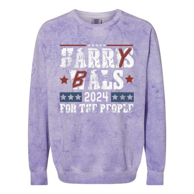 Harris Walz 24 Harry Balz 2024 Meme Democratics Vote Colorblast Crewneck Sweatshirt