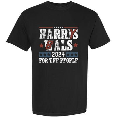 Harris Walz 24 Harry Balz 2024 Meme Democratics Vote Garment-Dyed Heavyweight T-Shirt