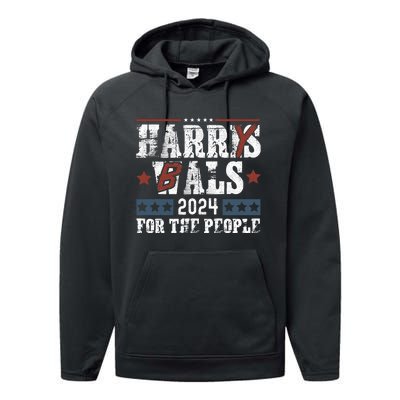 Harris Walz 24 Harry Balz 2024 Meme Democratics Vote Performance Fleece Hoodie