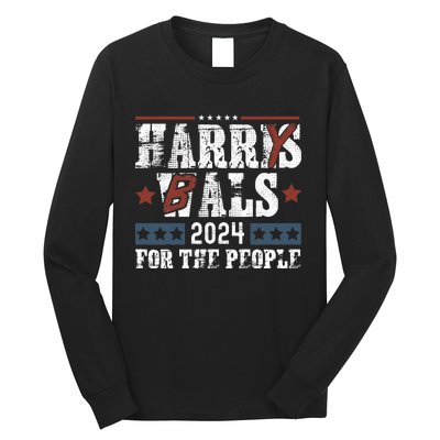 Harris Walz 24 Harry Balz 2024 Meme Democratics Vote Long Sleeve Shirt