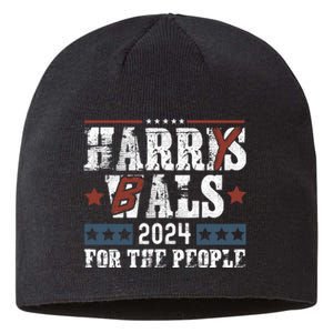 Harris Walz 24 Harry Balz 2024 Meme Democratics Vote Sustainable Beanie