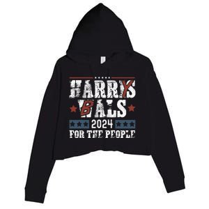 Harris Walz 24 Harry Balz 2024 Meme Democratics Vote Crop Fleece Hoodie