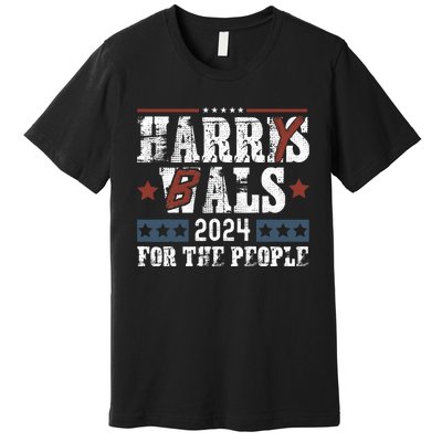 Harris Walz 24 Harry Balz 2024 Meme Democratics Vote Premium T-Shirt