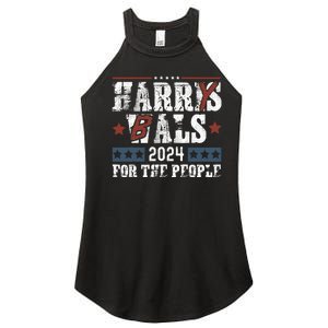 Harris Walz 24 Harry Balz 2024 Meme Democratics Vote Women's Perfect Tri Rocker Tank