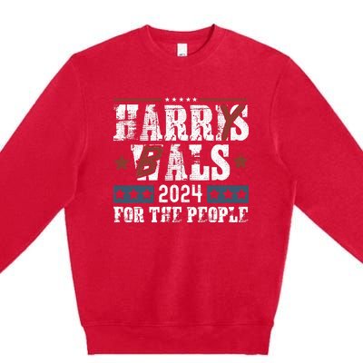 Harris Walz 24 Harry Balz 2024 Meme Democratics Vote Premium Crewneck Sweatshirt