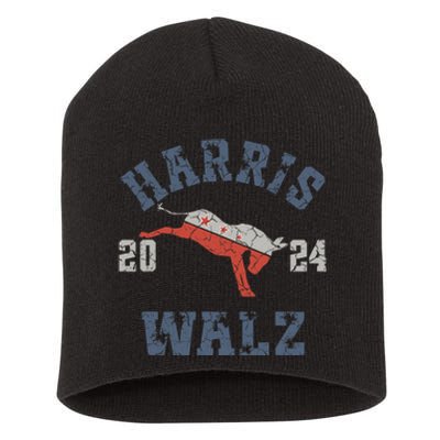 Harris Walz 2024 Election Campaign Donkey Short Acrylic Beanie