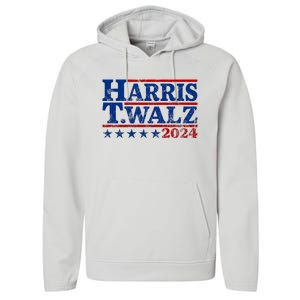 Harris Walz 2024 Funny Harris Walz Performance Fleece Hoodie