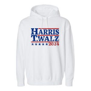 Harris Walz 2024 Funny Harris Walz Garment-Dyed Fleece Hoodie