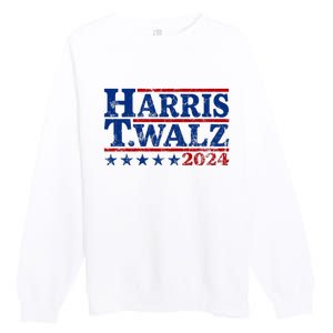 Harris Walz 2024 Funny Harris Walz Premium Crewneck Sweatshirt