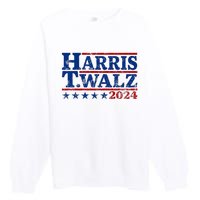 Harris Walz 2024 Funny Harris Walz Premium Crewneck Sweatshirt